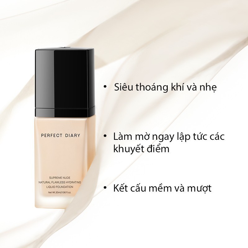 Ảnh Kem Nền Che Khuyết Điểm Tự Nhiên Perfect Diary 10 Màu Lựa Chọn 30ml 4