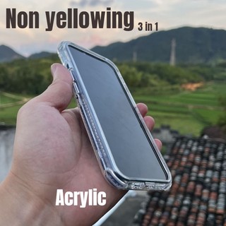 Ốp Cứng Dày 3 Trong 1 Cho Samsung S25 Ultra Plus A26 A36 A45 A16 A06 A20 A30 A21S A05S Vỏ Bảo Vệ Chống Sốc Toàn Diện Trong Suốt