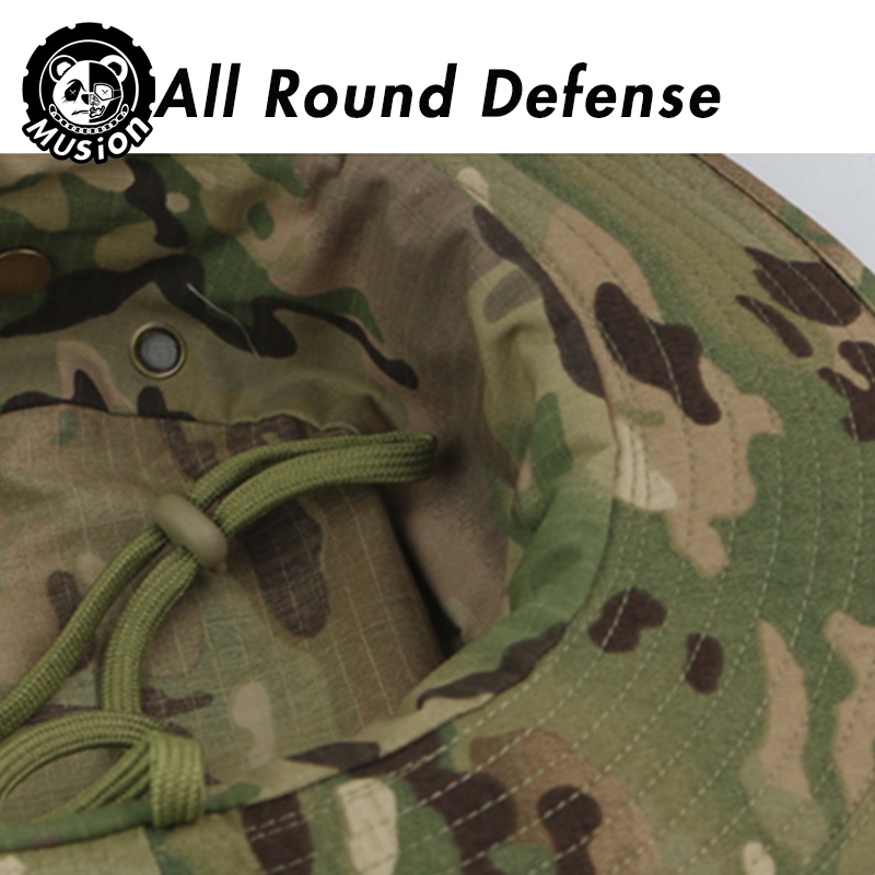 Bộ mũ Balaclava Boonie có thể gập lại Musion, Mũ câu cá chống nắng mềm mại và thoáng khí, Mũ chống nắng viền rộng để săn bắn và câu cá ngoài trời
