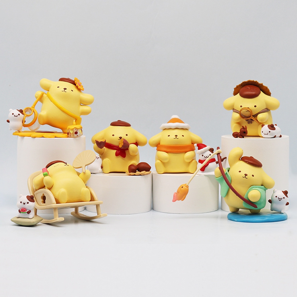 6 Cái / bộ 7-8cm Anime My Melody Hình Bốn Mùa Pom Pom Purin Câu Cá ...