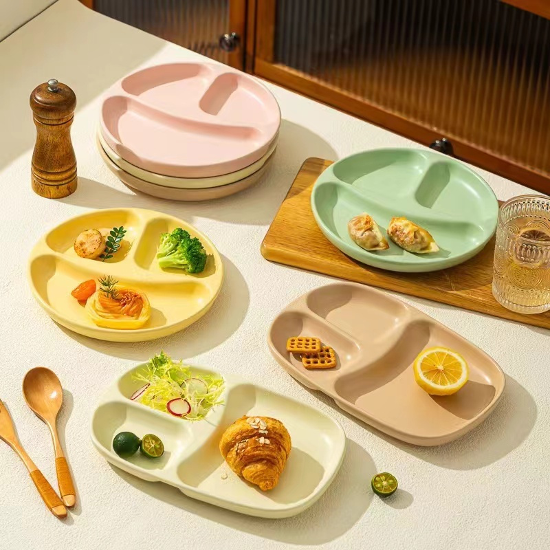 Gốm Sứ Lưới Đĩa Gốm Sứ Đĩa Chia 211 Giảm Mỡ Đĩa Ăn 211 Đĩa Ăn Sáng Định Lượng Đĩa Trẻ Em Đĩa Một Người Tablewa