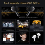 Tai nghe Bluetooth VIVO IQOOTWS 1e có tai nghe giảm tiếng ồn chủ động thông minh và tuổi thọ pin dài, chống nước IP54, Bluetooth 5.3, COD có độ trễ thấp — ảnh 2
