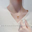 Dây chuyền titan cao cấp mạ vàng 18k mặt tròn đính đá lấp lánh thời trang tinh tế dành cho nữ
