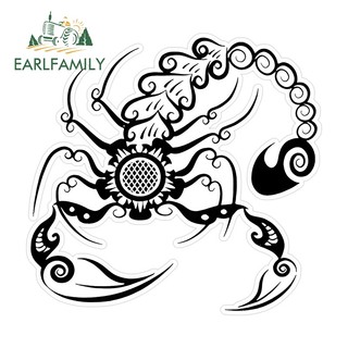 EARLFAMILY 13cm Bọ Cạp Hình Xăm Graffiti Xe Dán Xe Tải Kính Chắn Gió Xe Máy Decal Vinyl Chống Thấm Nước Thích Hợp Cho Mọi Bề Mặt Sạch Bằng Và Mịn