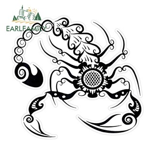 EARLFAMILY 13cm Bọ Cạp Hình Xăm Graffiti Xe Dán Xe Tải Kính Chắn Gió Xe Máy Decal Vinyl Chống Thấm Nước Thích Hợp Cho Mọi Bề Mặt Sạch Bằng Và Mịn