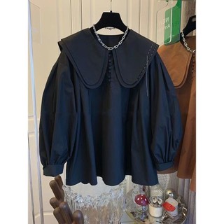 Áo Sơ Mi Tay Dài Dáng Rộng Phong Cách Hàn Quốc baju baju wanita Lenan panjang Hàng Mới Về Dành Cho Bạn Nữ