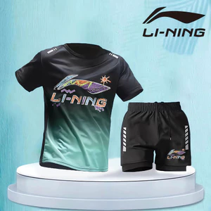 Li Ning Chuyển Đổi Thể Thao Phù Hợp Với Nam Nữ Summmer Thể Dục Quần Áo Nhanh Khô Mùa Hè Băng Lụa Tay Ngắn