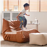 (Giao hàng 24 h)Ghế lười togo Sofa lười Sofa Da Giường tựa Phòng khách Ghế Sofa Tatami tối giản mini ghế đơn decor phòng ngủ salon phòng khách giãn đọc sách nằm lười hạt xốp bean bag — ảnh 5