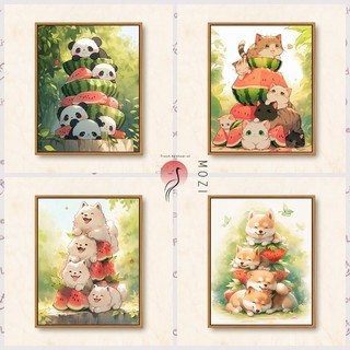 MOZI✨40 * 50cm / 30 * 40cm Duệ Lê tranh tô màu theo số bộ tô màu theo số tranh số hóa diy Kỹ Thuật Số Tranh Sơn Dầu Tự Làm Sơn Màu Tranh Phong Cảnh Tranh Kỹ Thuật Số Tranh Vẽ Tay Làm Đầy Tranh Acrylic Tranh Trang Trí Nhà Cửa Tranh