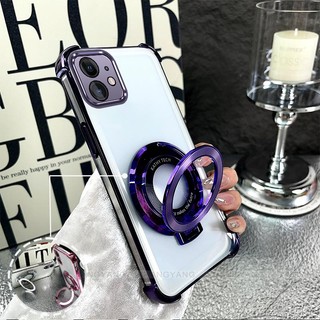 Ốp Lưng Cho iPhone 11 iPhone 11 Pro iPhone 11 Pro Max Mạ Điện Bốn Góc Chống Rơi Thiết Kế Vỏ Điện Thoại Silicon TPU Mềm Vỏ Giá Đỡ Miễn Phí
