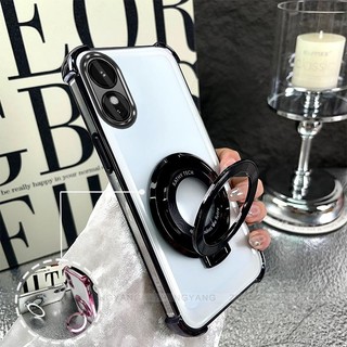 Ốp Lưng Cho OPPO A18 A38 A17 Mạ Điện Bốn Góc Chống Rơi Thiết Kế ốp Lưng Điện Thoại Silicon TPU Mềm ốp Lưng Giá Đỡ Miễn Phí