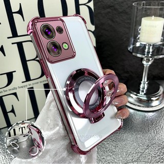 Ốp Lưng Cho Redmi note 13 4G note 13 5G note 13 Pro 4G note 13 Pro 5G Mạ Điện Bốn Góc Chống Rơi Thiết Kế Vỏ Điện Thoại Silicon TPU Mềm Vỏ Giá Đỡ Miễn Phí