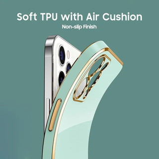 Ốp Điện Thoại Silicon Viền Vuông Mạ Màu 6D Cho Samsung Galaxy A16 A06 A22 A72 A32 A52 A52s A51 A71 4G 5G
