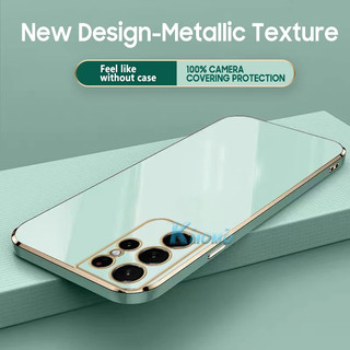 Ốp Điện Thoại Silicon Viền Vuông Mạ Màu 6D Cho Samsung Galaxy A16 A06 A22 A72 A32 A52 A52s A51 A71 4G 5G