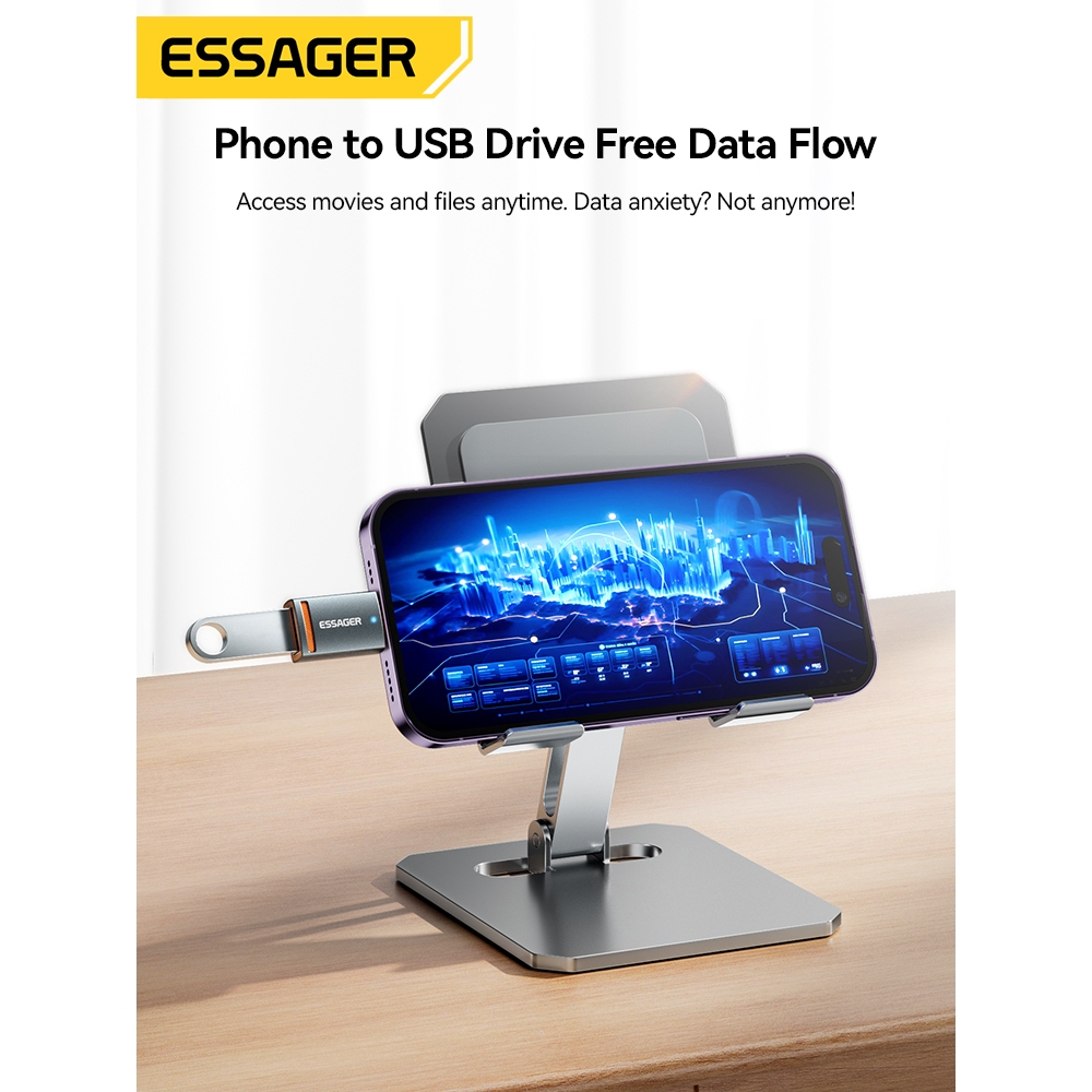 Ảnh Essager 3A type c / micro / USB / L Adapter 5Gbps Truyền Tốc Độ Cao Để Sạc & Truyền Dữ Liệu 3
