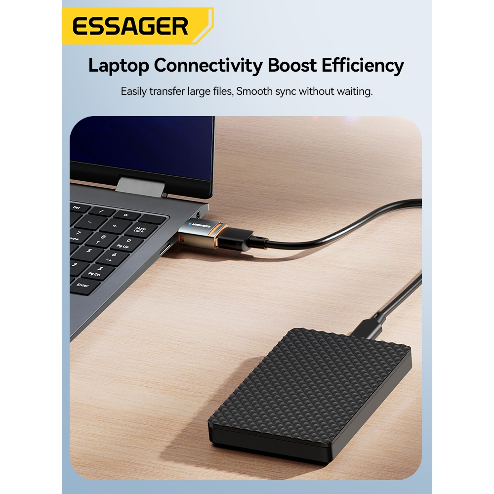 Ảnh Essager 3A type c / micro / USB / L Adapter 5Gbps Truyền Tốc Độ Cao Để Sạc & Truyền Dữ Liệu 4