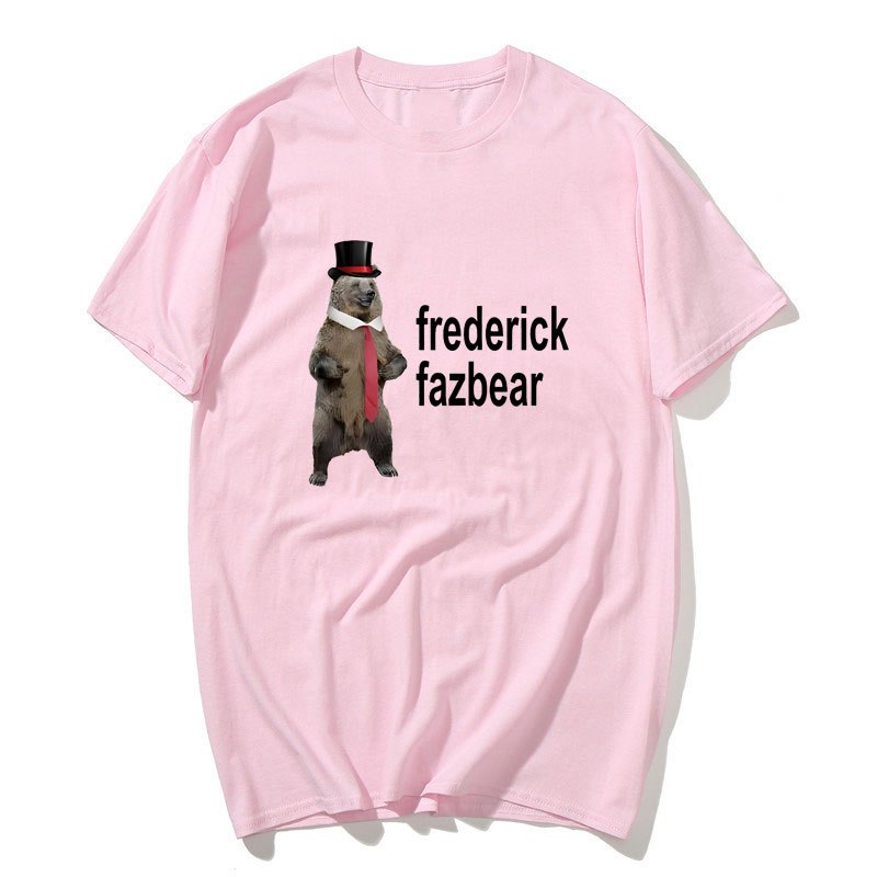 Frederick Fazbear The Fancy Bear Fnaf Tee Áo Nam Nữ Ngộ nghĩnh Meme Quần Áo Áo Áo Cotton Nguyên Chất Quá Khổ Áo Thun Tay Ngắn