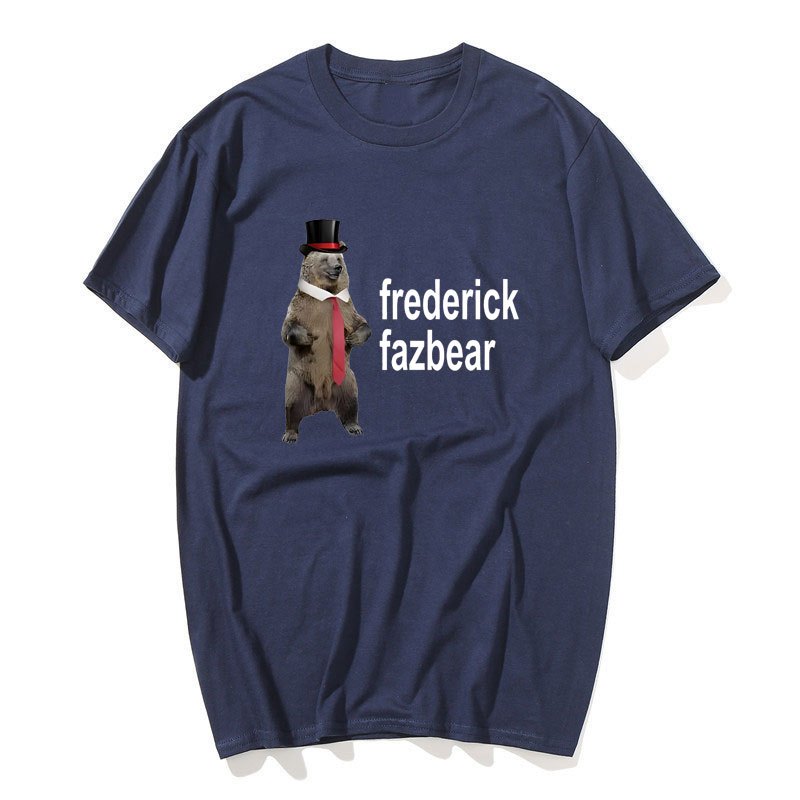 Frederick Fazbear The Fancy Bear Fnaf Tee Áo Nam Nữ Ngộ nghĩnh Meme Quần Áo Áo Áo Cotton Nguyên Chất Quá Khổ Áo Thun Tay Ngắn