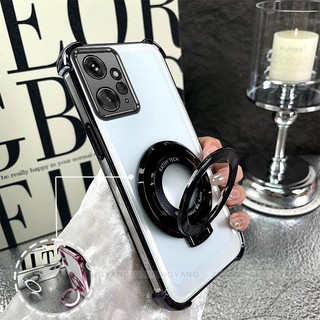 Ốp Lưng Cho Redmi Note 12 4G Mạ Điện Bốn Góc Chống Rơi Thiết Kế Vỏ Điện Thoại Silicon TPU Mềm Vỏ Giá Đỡ Miễn Phí
