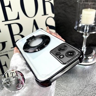 Ốp Lưng Cho Redmi Note 12 4G Mạ Điện Bốn Góc Chống Rơi Thiết Kế Vỏ Điện Thoại Silicon TPU Mềm Vỏ Giá Đỡ Miễn Phí