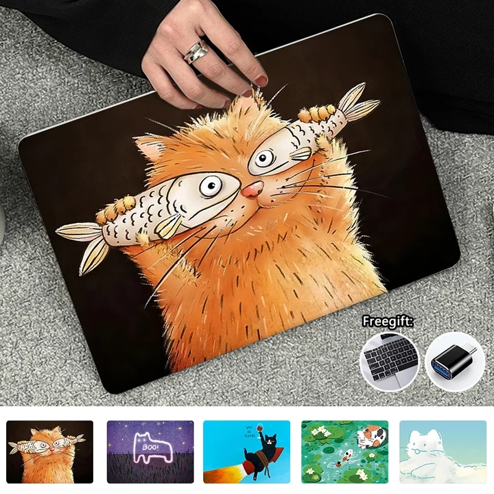 Ốp In Hình Kitty Dễ Thương Có Vỏ Bàn Phím Cho 2026 Macbook Neo A3404 Air13 M5 A3449 Pro13 M2 M1 A2338 Air M4 2025 A3240 Pro16 M5 Pro M5 A3434 Retina13 A1932 Air M1 A2337 A1466