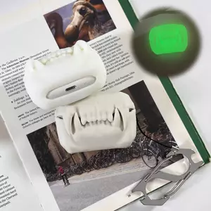 Vỏ hình răng hổ cho AirPods4 / 4ANC Vỏ bảo vệ tai nghe hiệu ứng phát sáng Phong cách mới cho vỏ bảo vệ tai nghe AirPodsPro2 Tương thích với vỏ AirPodsPro Vỏ AirPods2gen