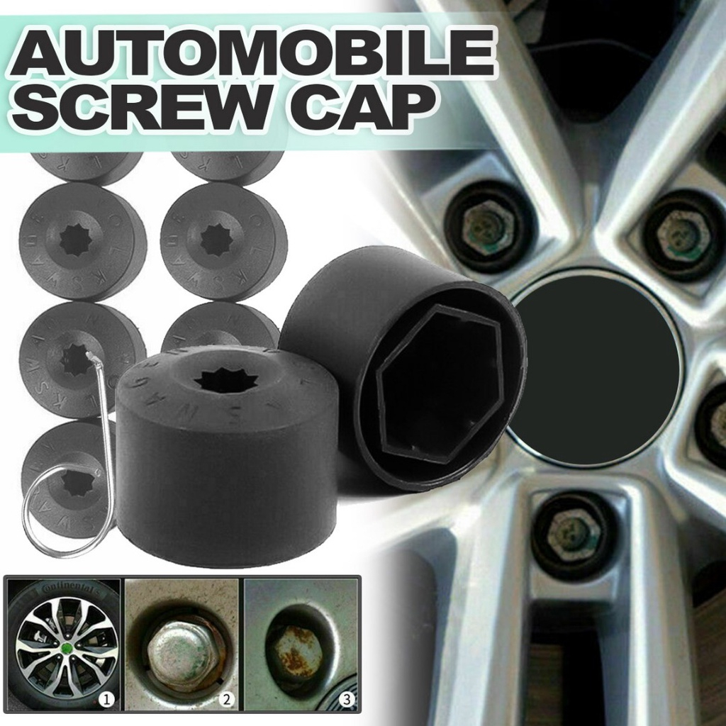 Bộ 16 + 4 Cho VW Volkswagen Wheel Lug Nuts Bolt Cover Cap 1K06011739B9