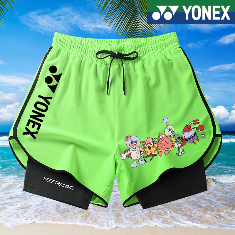Quần short thể thao Yonex, quần bóng rổ khô nhanh có túi cho nam nữ và trẻ em