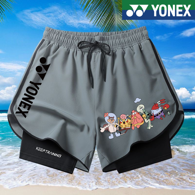 Quần short thể thao Yonex, quần bóng rổ khô nhanh có túi cho nam nữ và trẻ em