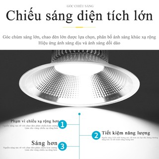 Đèn LED Nhà Máy Siêu Sáng 30W / 50W / 70W / 100W / 150W E27 Nhôm Đèn Bay Cao Tiết Kiệm Năng Lượng Đèn Trần Cho Kho Xưởng Căng Tin