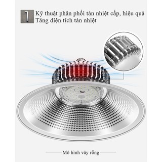 Đèn LED Nhà Máy Siêu Sáng 30W / 50W / 70W / 100W / 150W E27 Nhôm Đèn Bay Cao Tiết Kiệm Năng Lượng Đèn Trần Cho Kho Xưởng Căng Tin