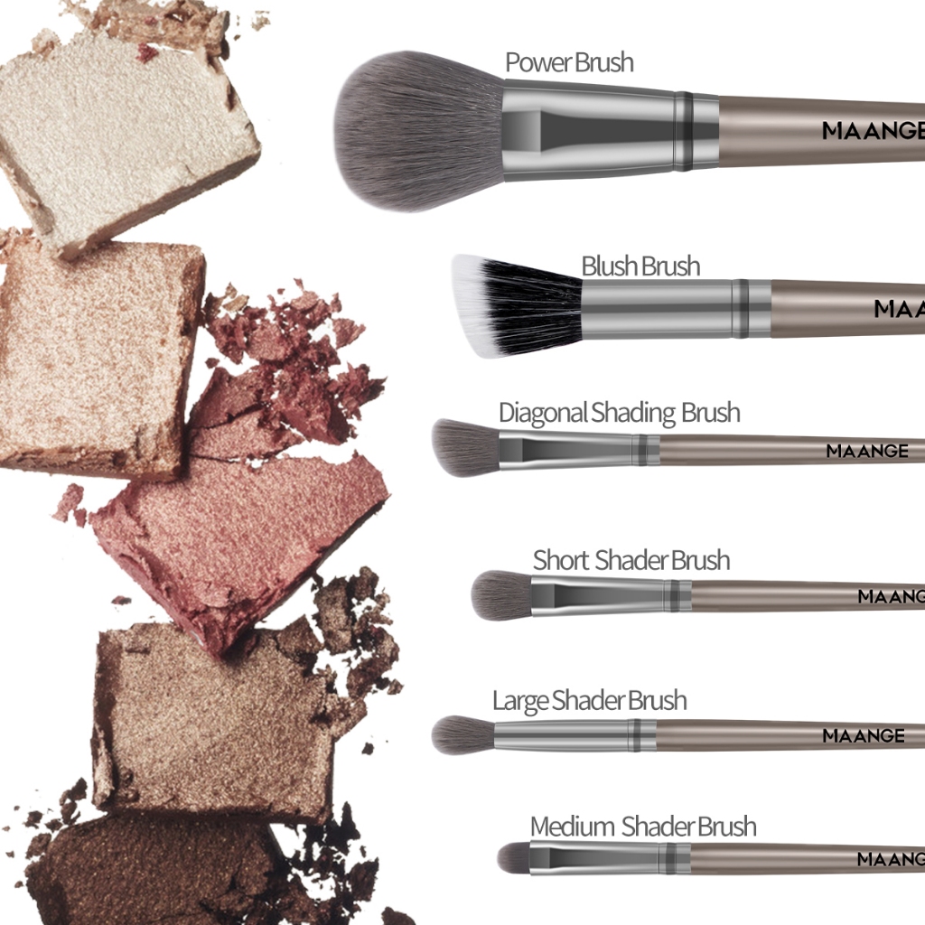 Ảnh Cọ makeup chuyên nghiệp MAANGE 6 cây cọ má hồng và phấn mắt lông siêu mềm thích hợp cho người mới bắt đầu 52161 4