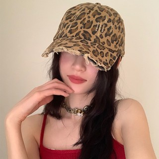 Mũ bóng chày nữ in họa tiết da báo Phong cách hợp thời trang Mũ du lịch cho bé gái Mũ đa năng ngoài trời