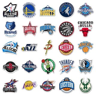 Bộ 50 Bóng Rổ NBA Thể Thao Miếng Dán Gói Hành Lý Xe Máy Nhật Ký DIY Decal Graffiti Miếng Dán