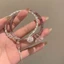 Vòng Tay Hở Bằng Bạc Có Thể Điều Chỉnh Kích Thước Màu Xanh Lá Thời Trang Cho Nữ