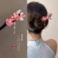 Phong Cách Trung Hoa Tua Rua Đỏ Kẹp Tóc Nữ Cao Cấp Kẹp Tóc Cổ Gỗ Mới Phong Cách Trung Hoa Kẹp Tóc Mũ Đội Đầu