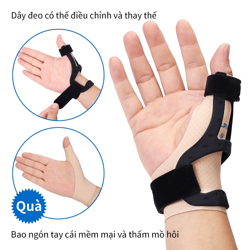 Ảnh Dụng cụ hỗ trợ ngón tay cái VELPEAU chất liệu silicon - Nẹp ổn định bán cứng không thấm nước cho viêm gân, De Quervains, Viêm khớp, Trigger Finger, phù hợp với cả hai tay 4