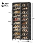 Tủ Đựng Giày Màu Đen 🔥ANTBOX 2 Hàng 10 Lớp 40 Đôi Lắp Đặt Di Động Có Thể Xếp Chồng Lên Nhau Ổn Định Mạnh Mẽ Giá Để Giày Cửa Từ Tính (Có Bánh Xe) — ảnh 8