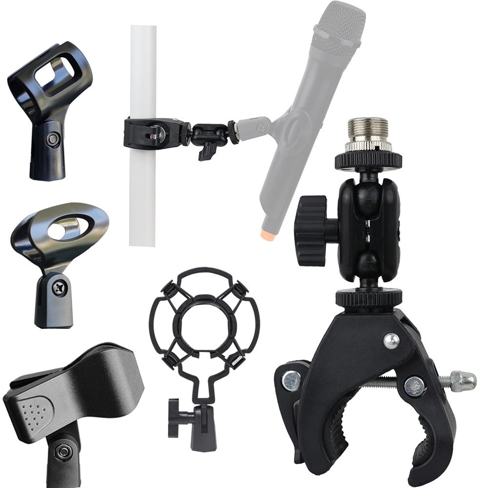 Mic Cua Kẹp Micro Gắn Với Đầu Bóng Đôi Điều Chỉnh 1 / 4 