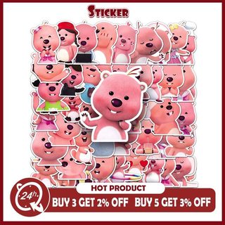 Bộ 50 Hoạt Hình Dễ Thương Loopy Miếng Dán Vui Đề Can Trang Trí DIY Điện Thoại Laptop Xe Đạp Kawaii Miếng Dán Đồ Chơi