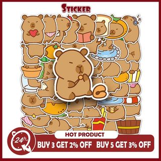 51 Chiếc Q Phiên Bản Capybara Miếng Dán Hoạt Hình Graffiti Mẫu Giáo Bé Trai Bé Gái Phần Thưởng Miếng Dán