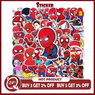 56 CÁI Marvel Phim Hoạt Hình Người Nhện Miếng Dán Chống Thấm Nước Có Thể Tháo Rời Điện Thoại Di Động Hành Lý Miếng Dán Laptop