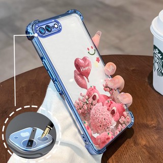 Ốp Lưng Cho iPhone 7 Plus iPhone 8 Plus Mạ Điện Hoạt Hình Hoa Hồng Dễ Thương Gấu Nhỏ Vỏ Điện Thoại Silicon TPU Mềm Vỏ Bốn Góc Túi Khí Chống Rơi