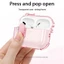 Ốp tai nghe AirPods 4/Pro/Pro 2/2gen trong suốt, thiết kế nhấn mở