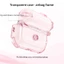 Ốp tai nghe AirPods 4/Pro/Pro 2/2gen trong suốt, thiết kế nhấn mở