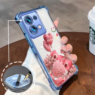 Ốp Lưng Cho Redmi note 13 4G note 13 5G note 13 Pro 4G note 13 Pro 5G Mạ Điện Hoạt Hình Hoa Hồng Hồng Dễ Thương Gấu Nhỏ Vỏ Điện Thoại Silicon TPU Mềm Bốn Góc Túi Khí Chống Rơi