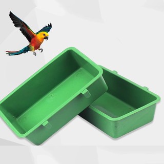 Nhựa Chim Bồn Tắm Vẹt Ăn Tắm Tắm Bát Thức Ăn Cho Chim Có Gương Hộp Tắm Đồ Chơi Chim Lồng Phụ Kiện