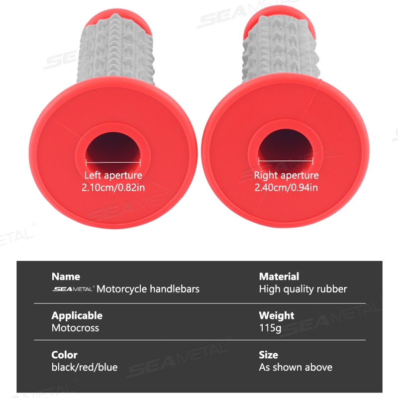 tay lái xe máy SEAMETAL 7 / 8 inch Hạt Xe Máy Tay Cầm Tay Cầm Thanh Tay Cầm Cao Su Tay Cầm Thích hợp cho Honda Yamaha 22mm Thanh