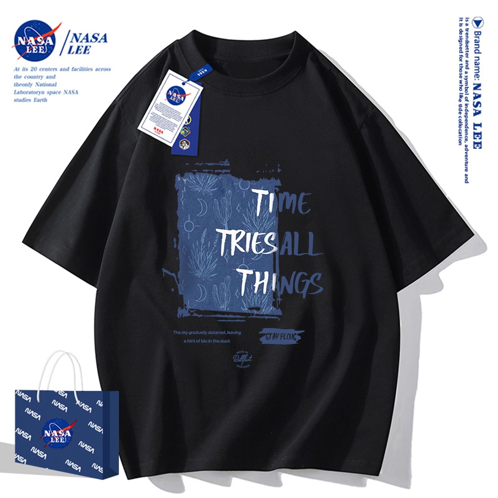 Nasa Khớp Ngắn Tay Nam Nữ Xu Hướng Thời Trang Mùa Hè 2024 Phong Cách Mới Rời Cặp Đôi Nửa Tay