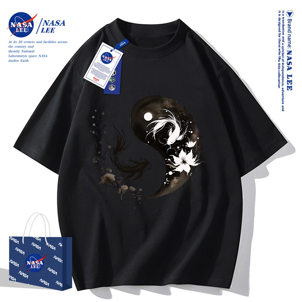 Nasa Khớp Ngắn Tay Nam Nữ Xu Hướng Thời Trang Mùa Hè 2024 Phong Cách Mới Rời Cặp Đôi Nửa Tay